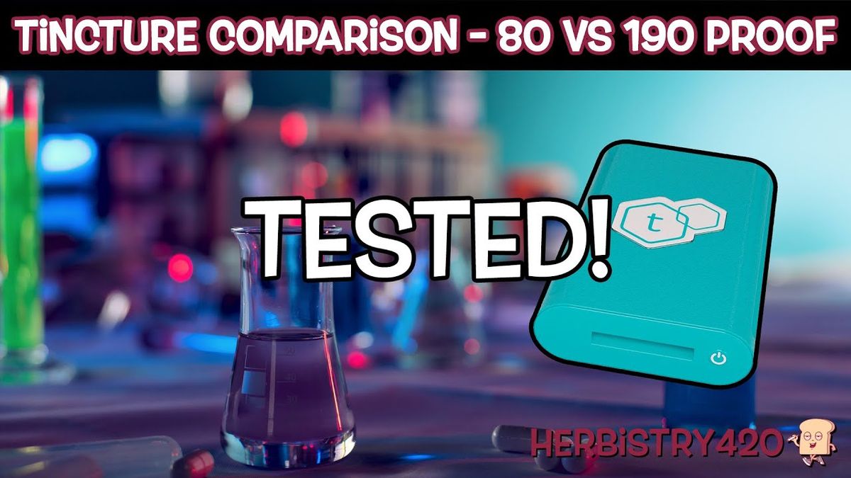 80 proof vs 190 proof tincture alcohol
