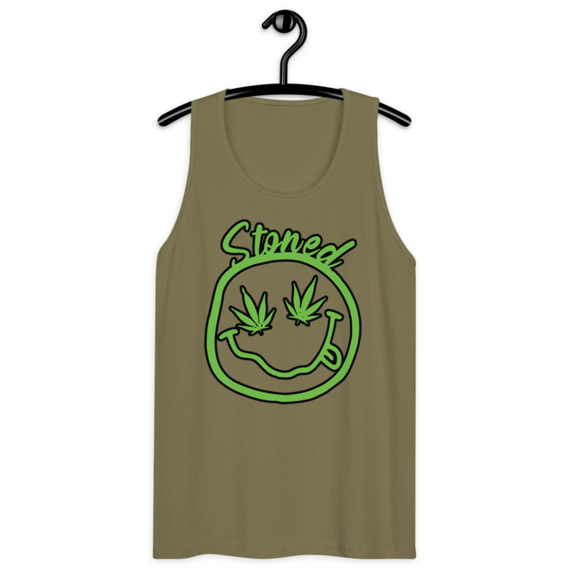 Stoned – Men’s premium tank top — military green