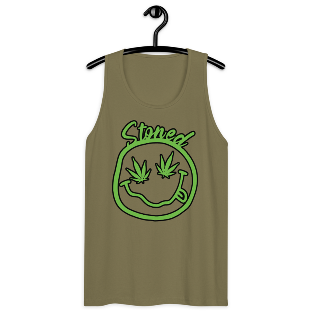 Stoned – Men’s premium tank top — military green