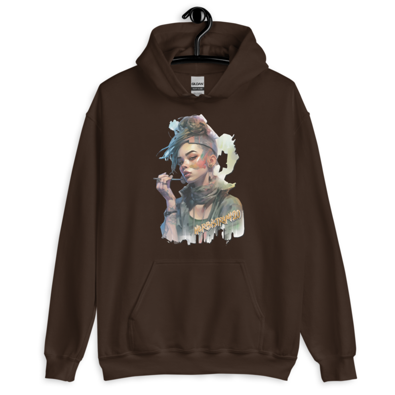 Steampunk Girl 2 – Unisex Hoodie — dark chocolate