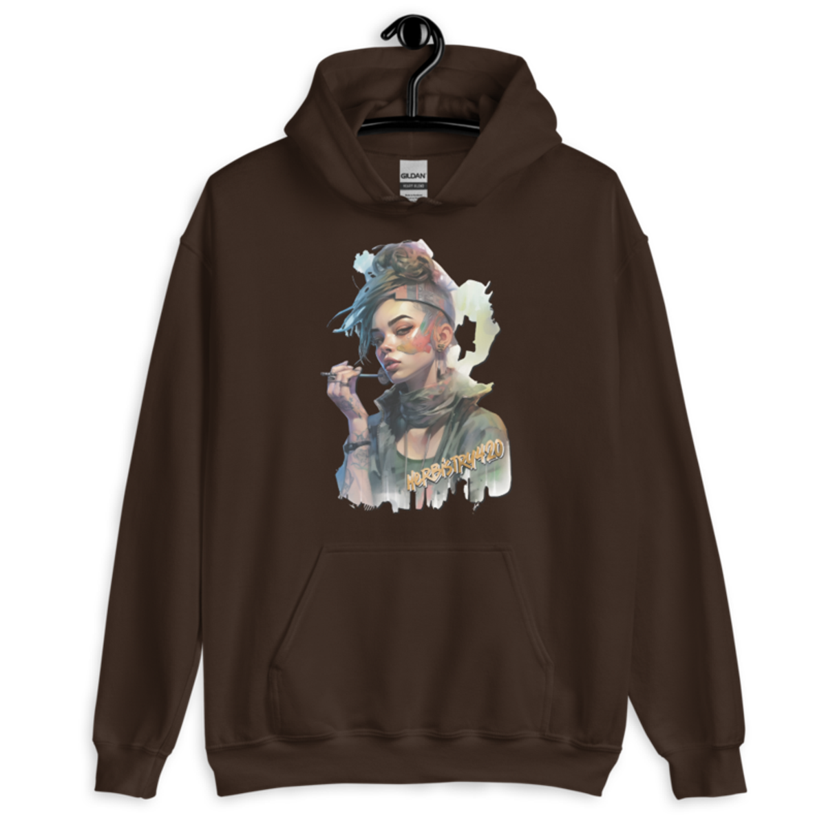 Steampunk Girl 2 – Unisex Hoodie — dark chocolate