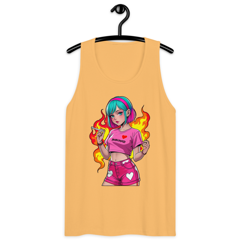 Anime Vape Girl – Men’s premium tank top — squash