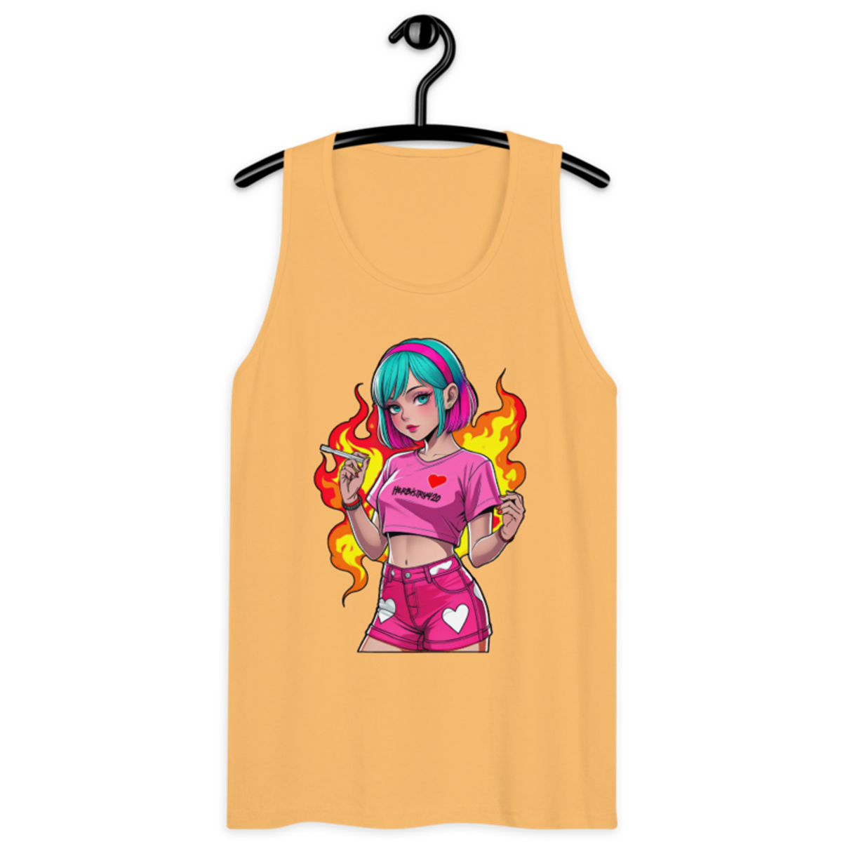 Anime Vape Girl – Men’s premium tank top — squash