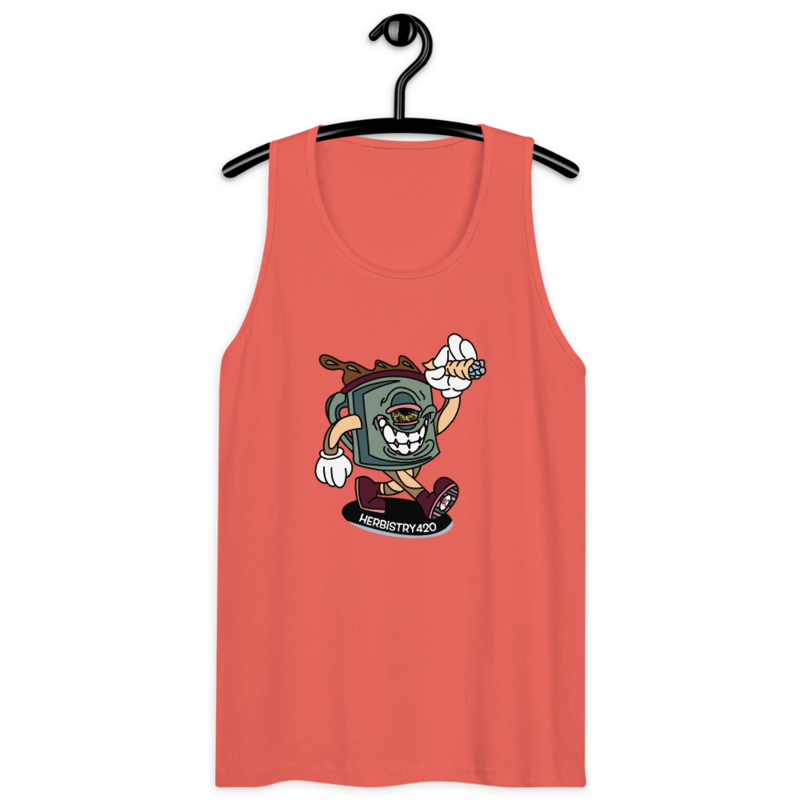 Coffee Cup – Men’s premium tank top — coral