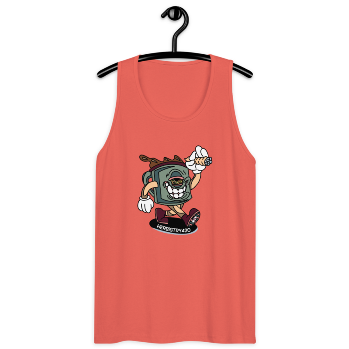 Coffee Cup – Men’s premium tank top — coral