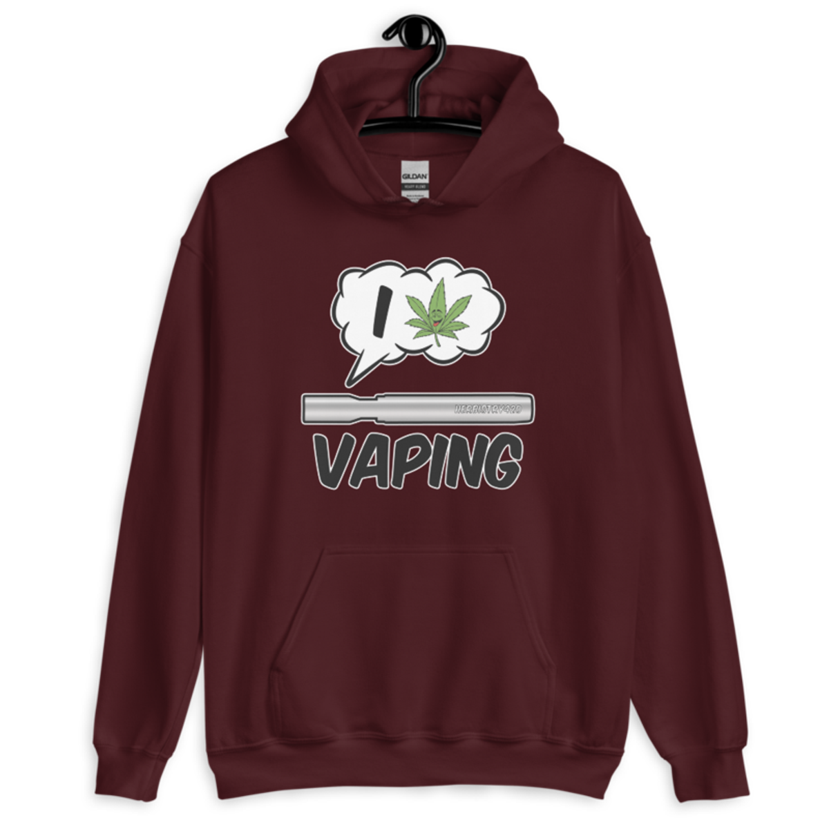 I Love Vaping – Unisex Hoodie — maroon