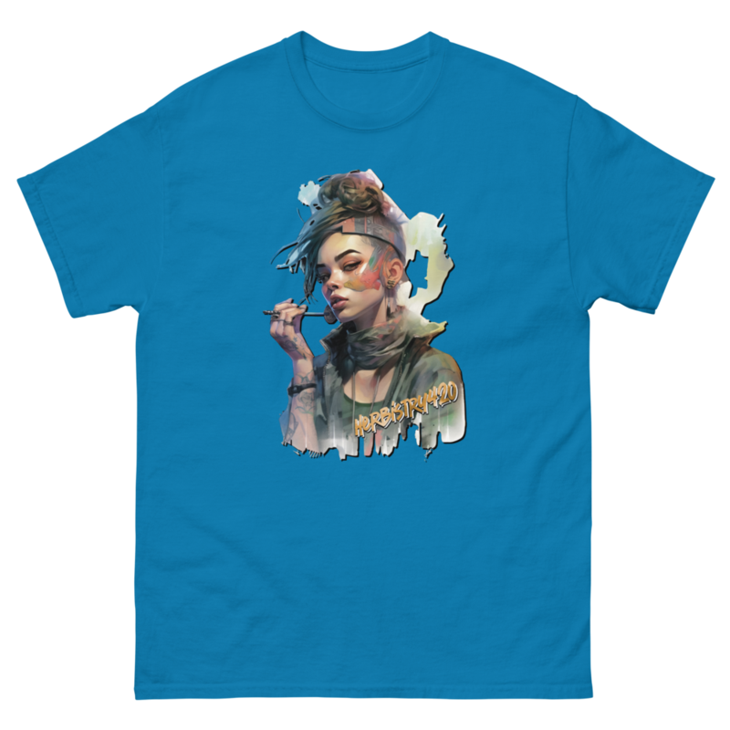 Steampunk Girl 2 – Unisex Classic Tee — sapphire
