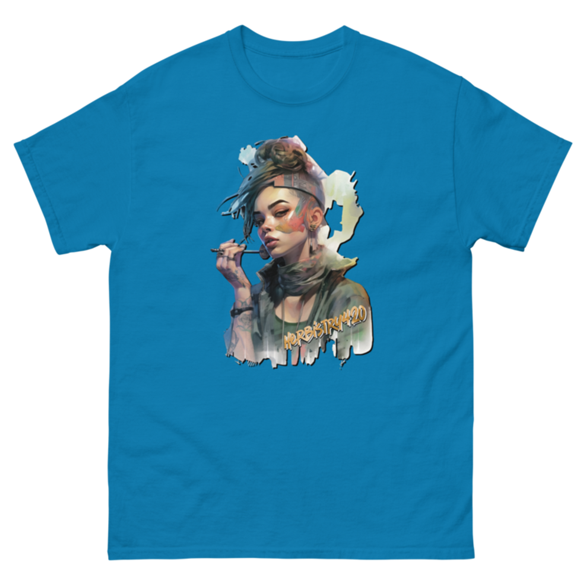 Steampunk Girl 2 – Unisex Classic Tee — sapphire