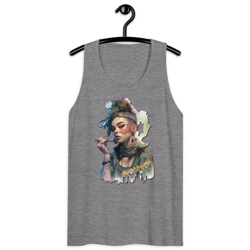 SteamPunk Girl 2 – Men’s premium tank top — athletic heather