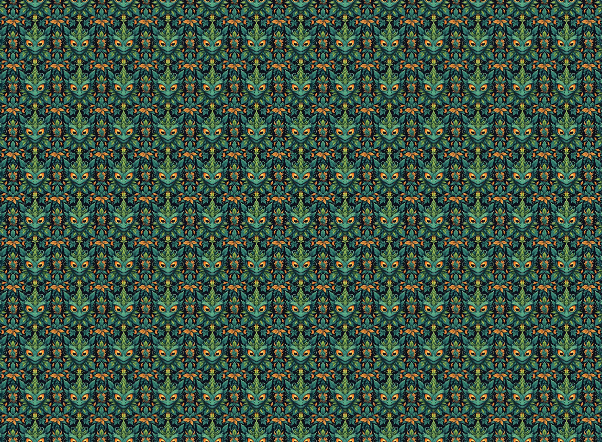 CannaDemon – All-over print unisex wide-leg pants — back