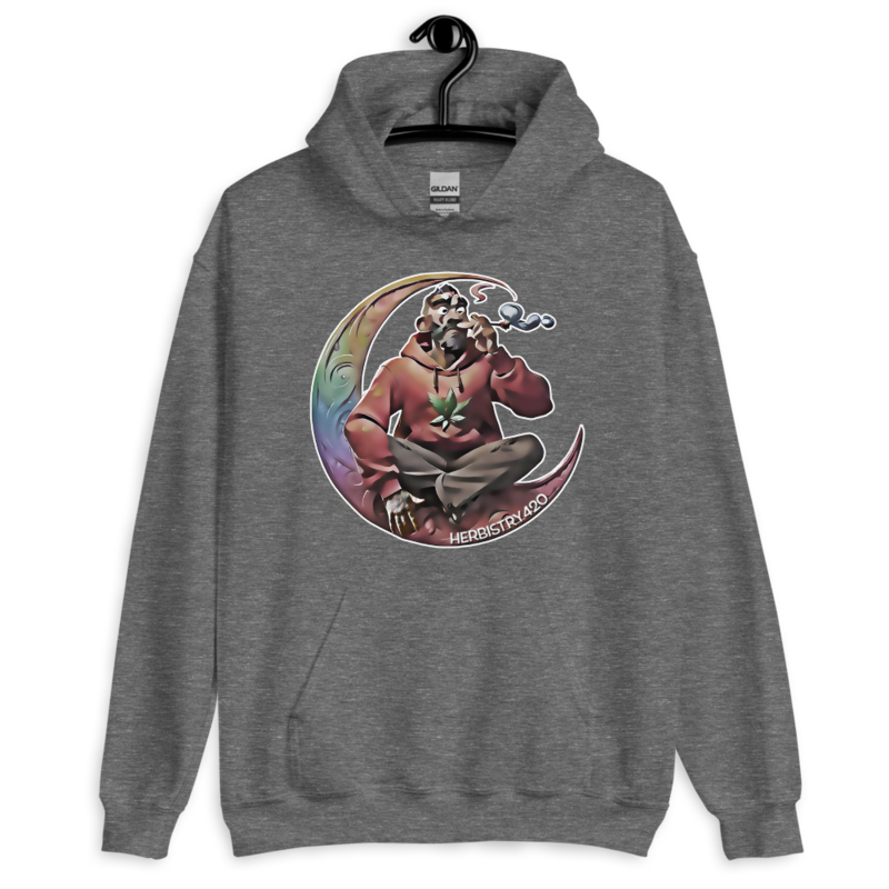 Smoking on the Moon – Unisex Hoodie — graphite heather