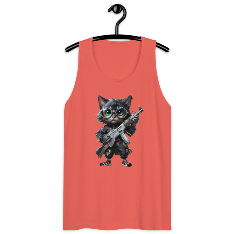 OG Cat – Men’s premium tank top — coral