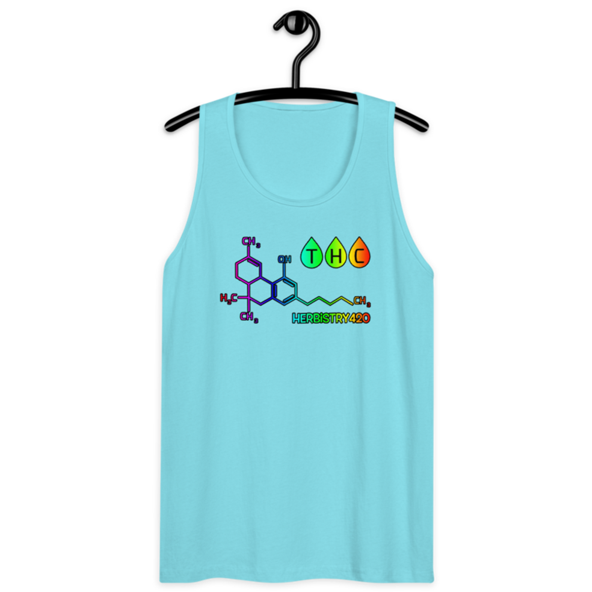 THC Molecule – Men’s premium tank top — pacific blue