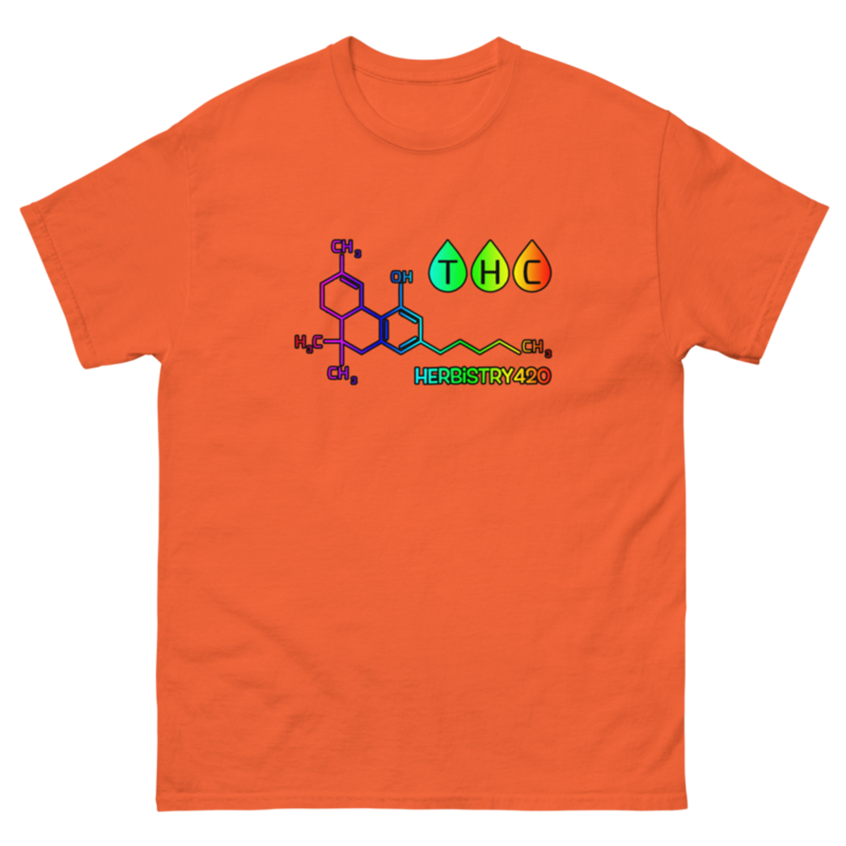THC Molecule – Unisex Classic Tee — orange