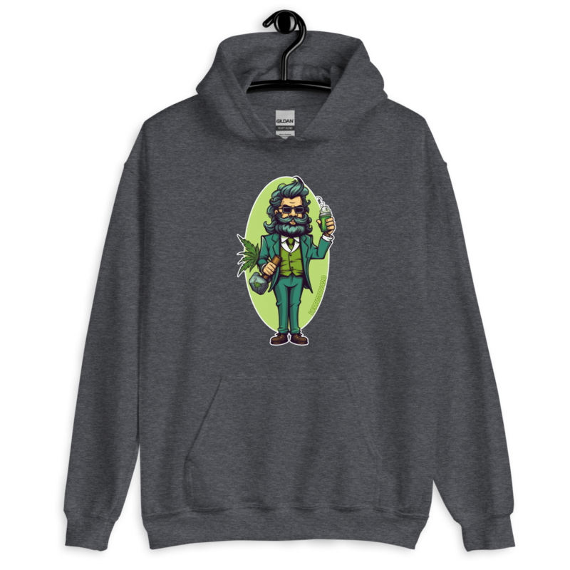 Weed Hipster – Unisex Hoodie — dark heather