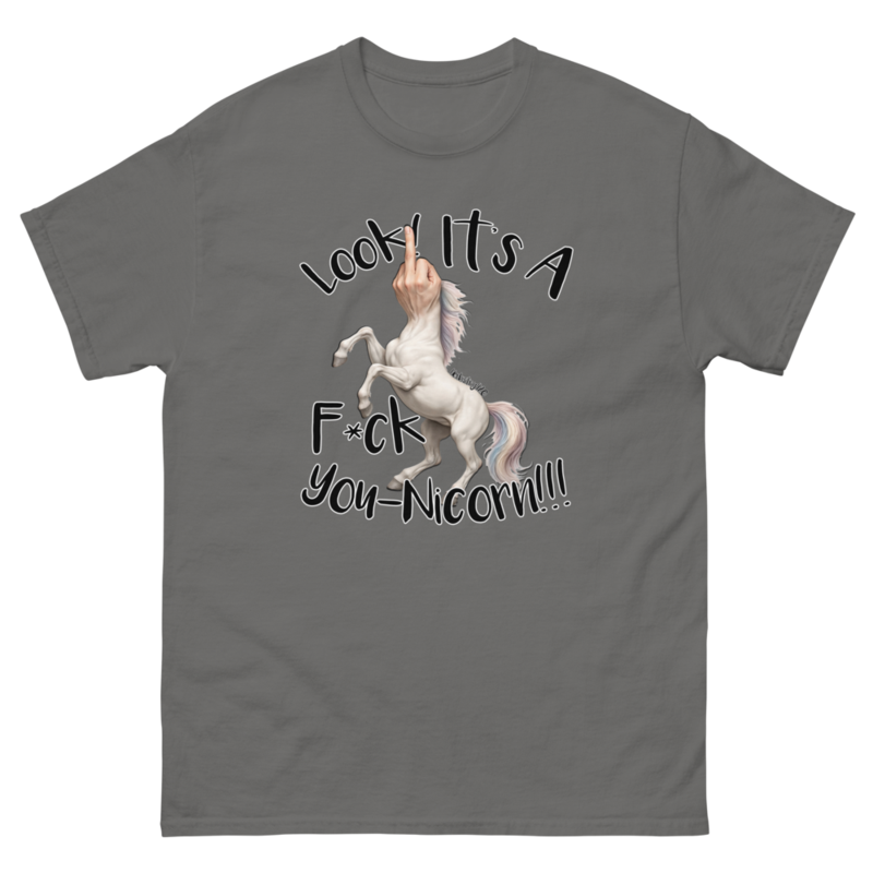 F•ck Unicorn – Unisex classic tee — charcoal