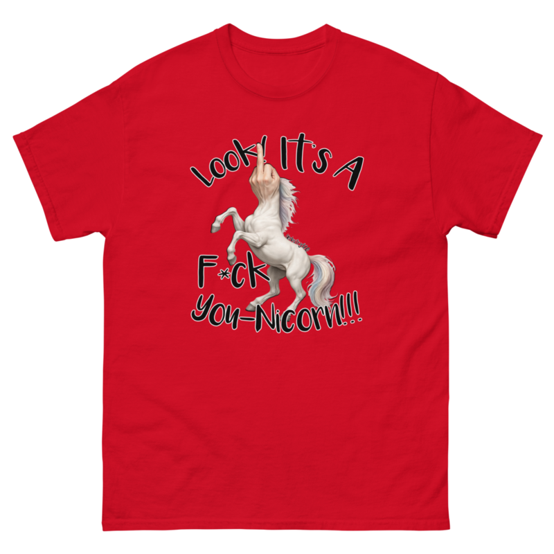 F•ck Unicorn – Unisex classic tee — red