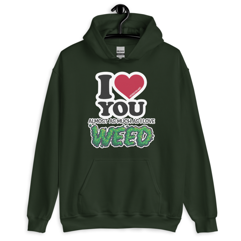 I Love You Almost – Unisex Hoodie — forest green