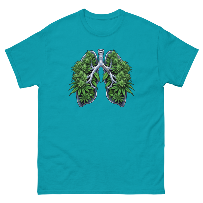 Weed Lungs – Unisex classic tee — tropical blue