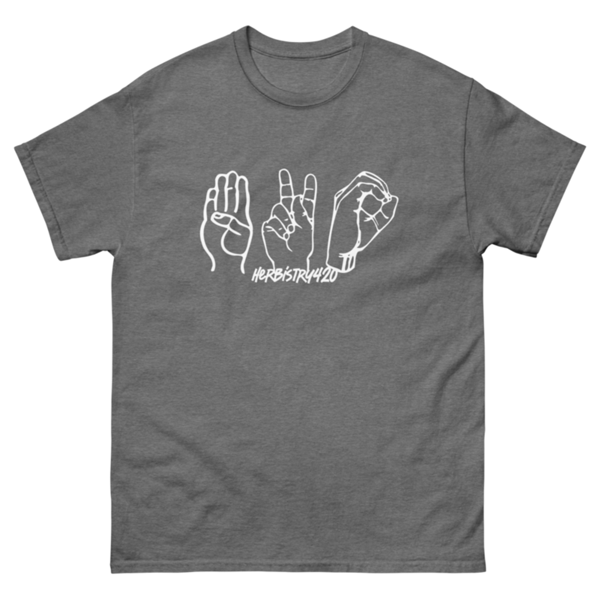 420 Hands – Unisex Classic Tee — graphite heather