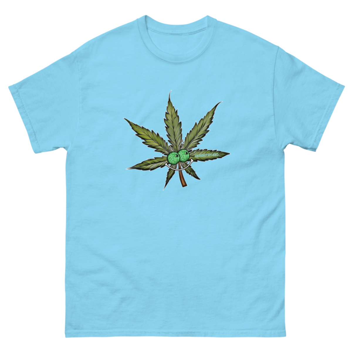 Happy Leaf – Unisex Classic Tee — sky