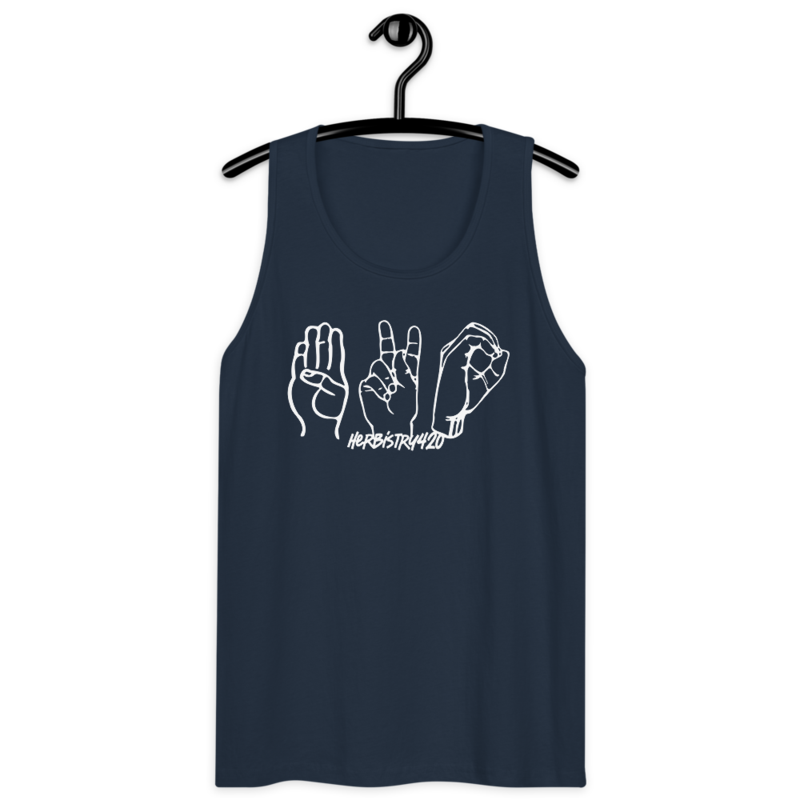 420 Hands – Men’s premium tank top — navy