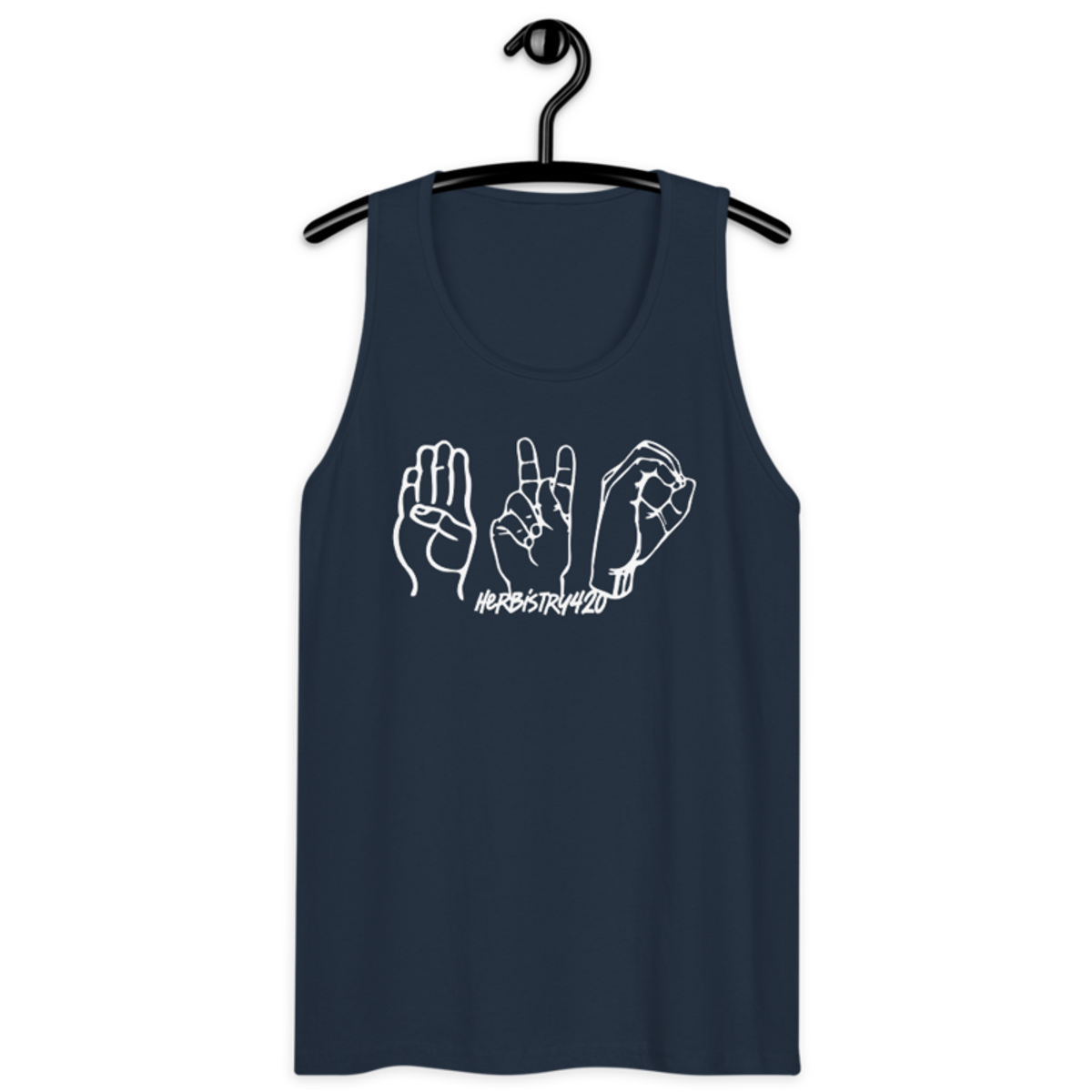 420 Hands – Men’s premium tank top — navy