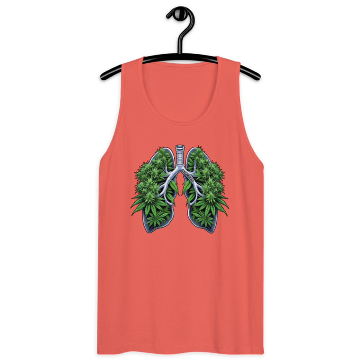 Weed Lungs – Men’s premium tank top — coral