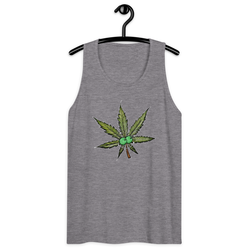 Happy Leaf – Men’s premium tank top — athletic heather