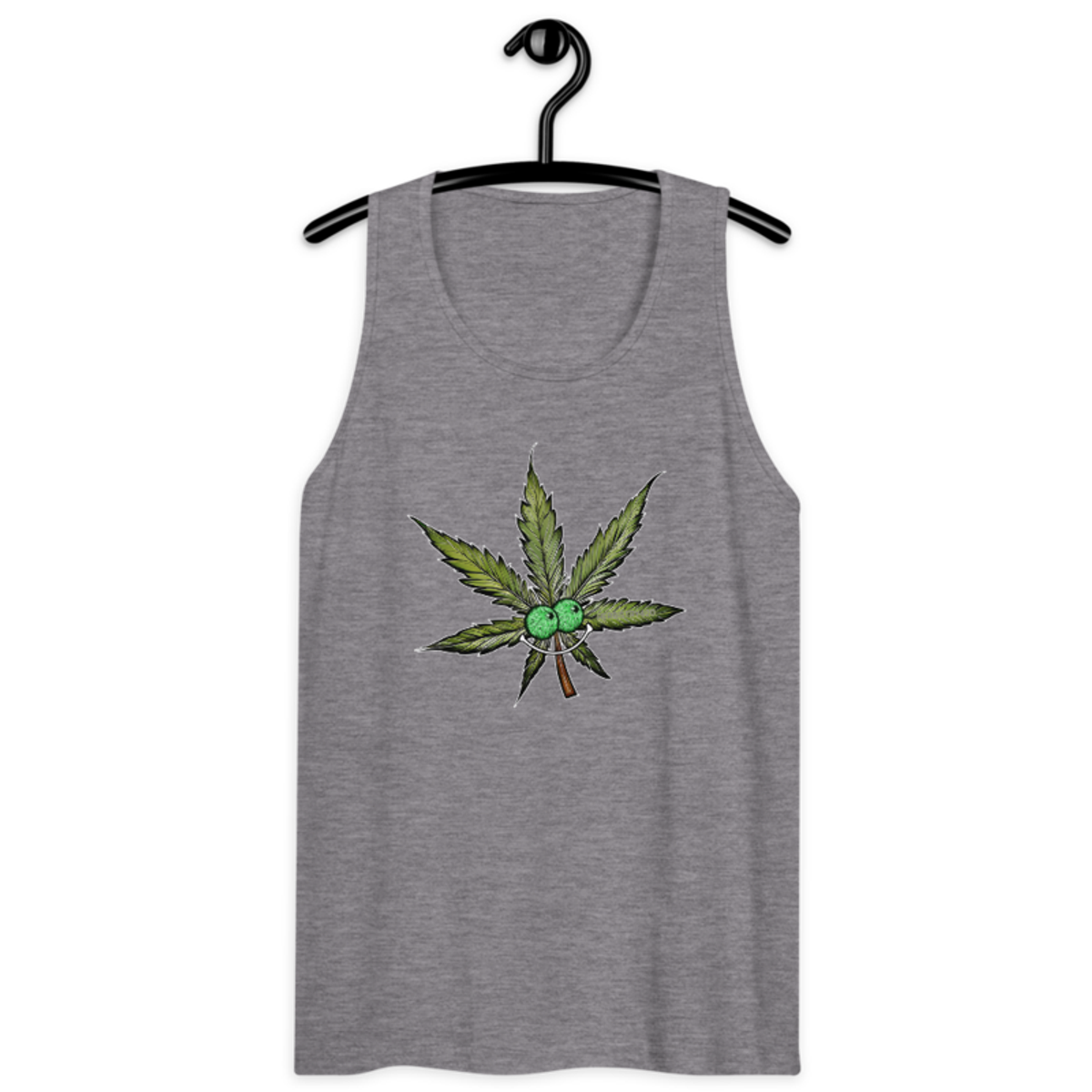 Happy Leaf – Men’s premium tank top — athletic heather