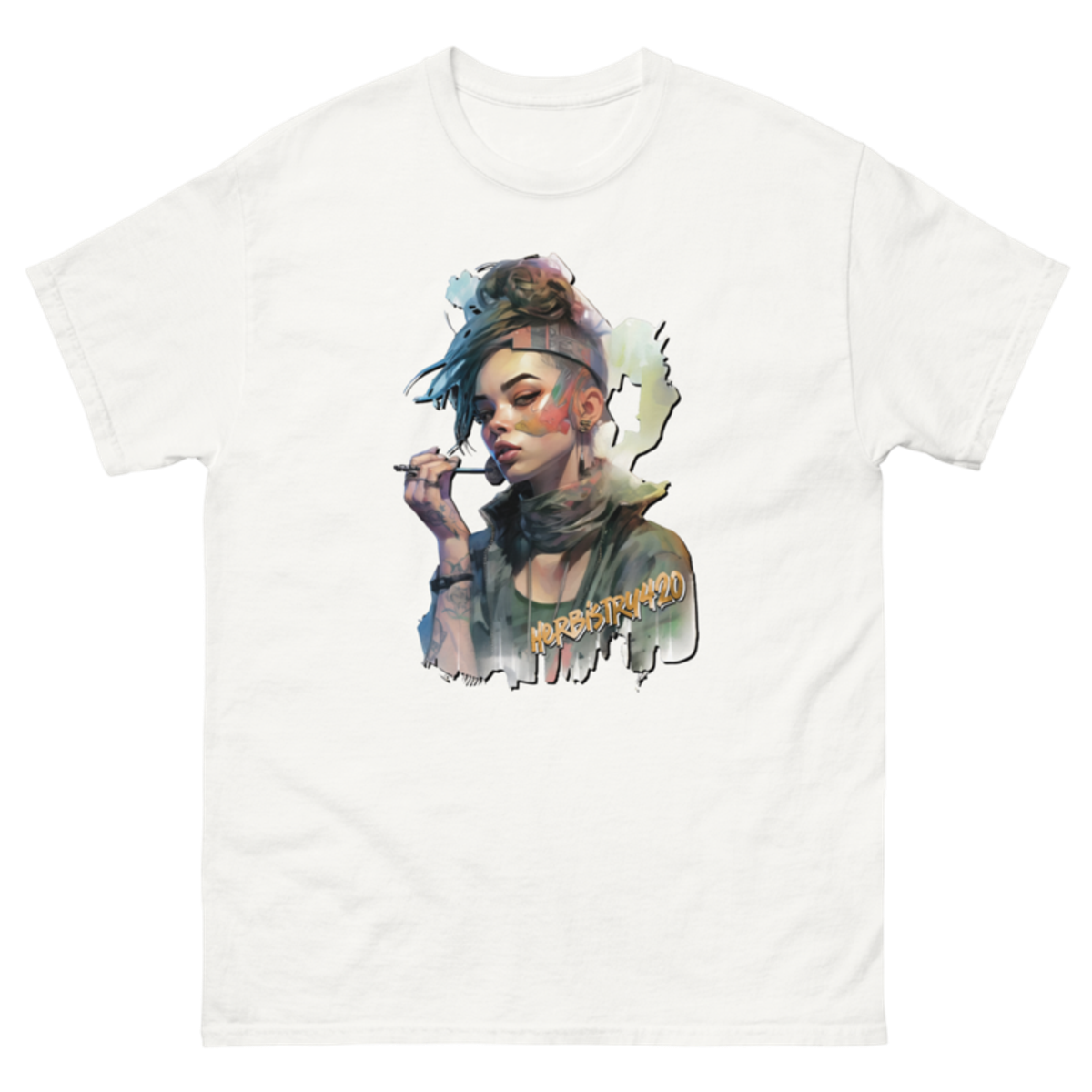Steampunk Girl 2 – Unisex Classic Tee — white