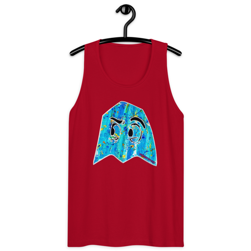 Blue Ghost – Men’s premium tank top — red