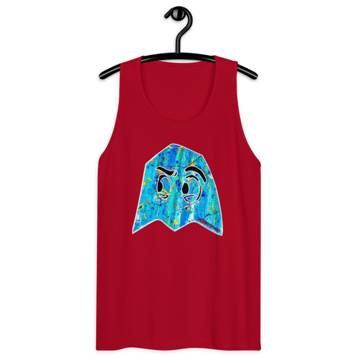 Blue Ghost – Men’s premium tank top — red