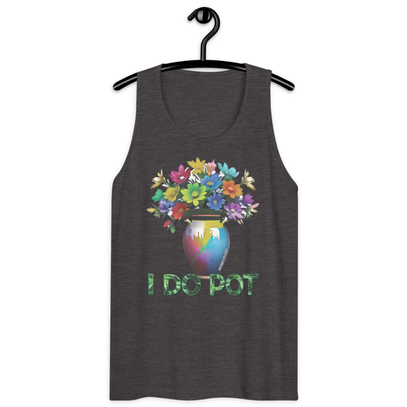 I Do Pot – Men’s premium tank top — charcoal heather