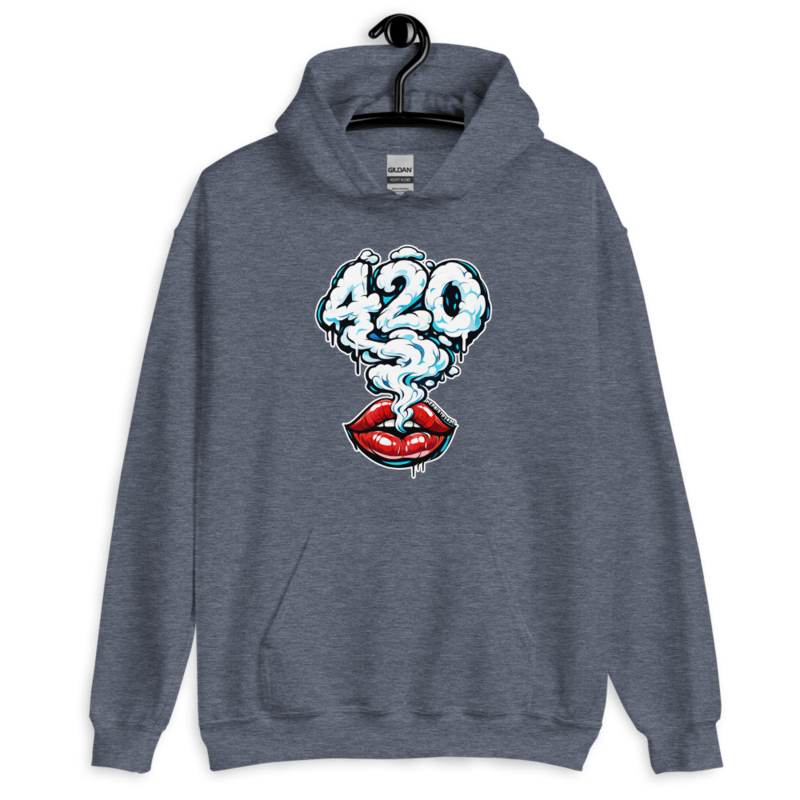 Those Lips – Unisex Hoodie — heather sport dark navy