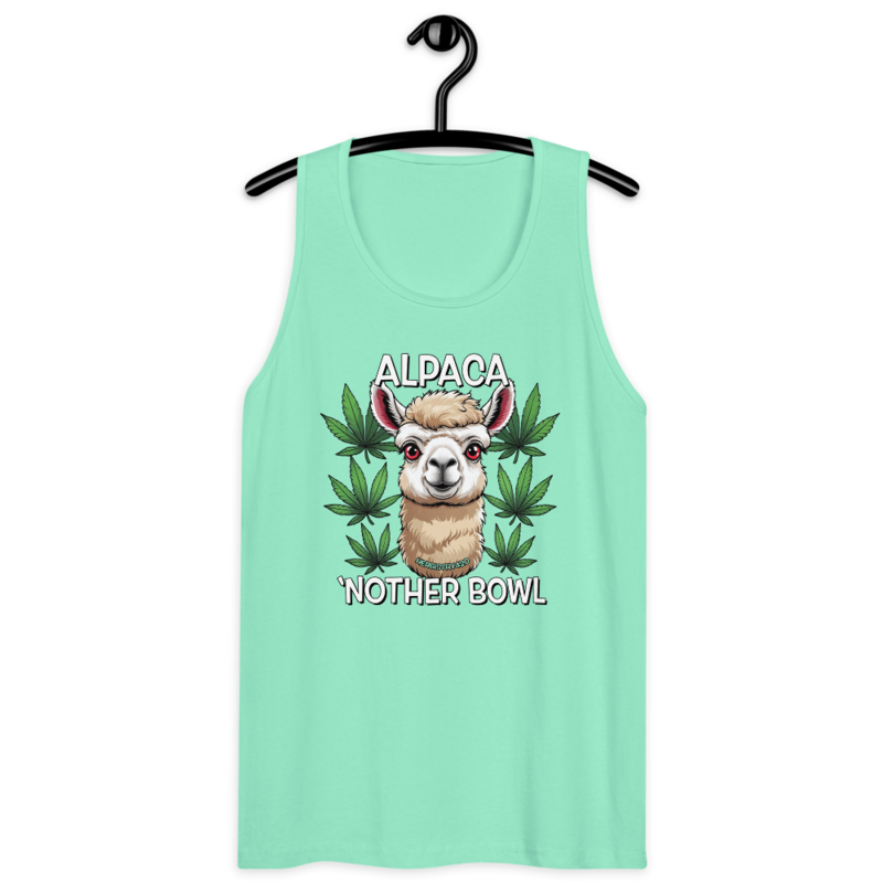 Alpaca 'Nother Bowl – Men’s premium tank top — mint