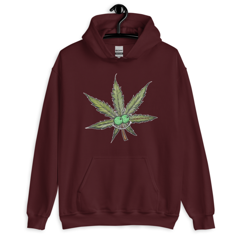Happy Leaf – Unisex Hoodie — maroon