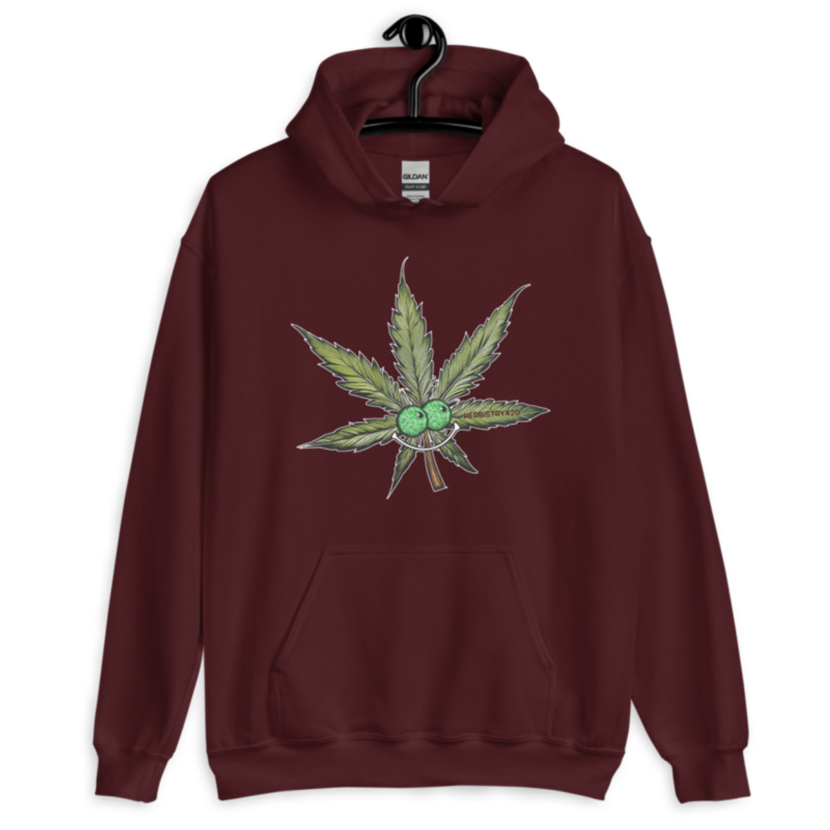 Happy Leaf – Unisex Hoodie — maroon