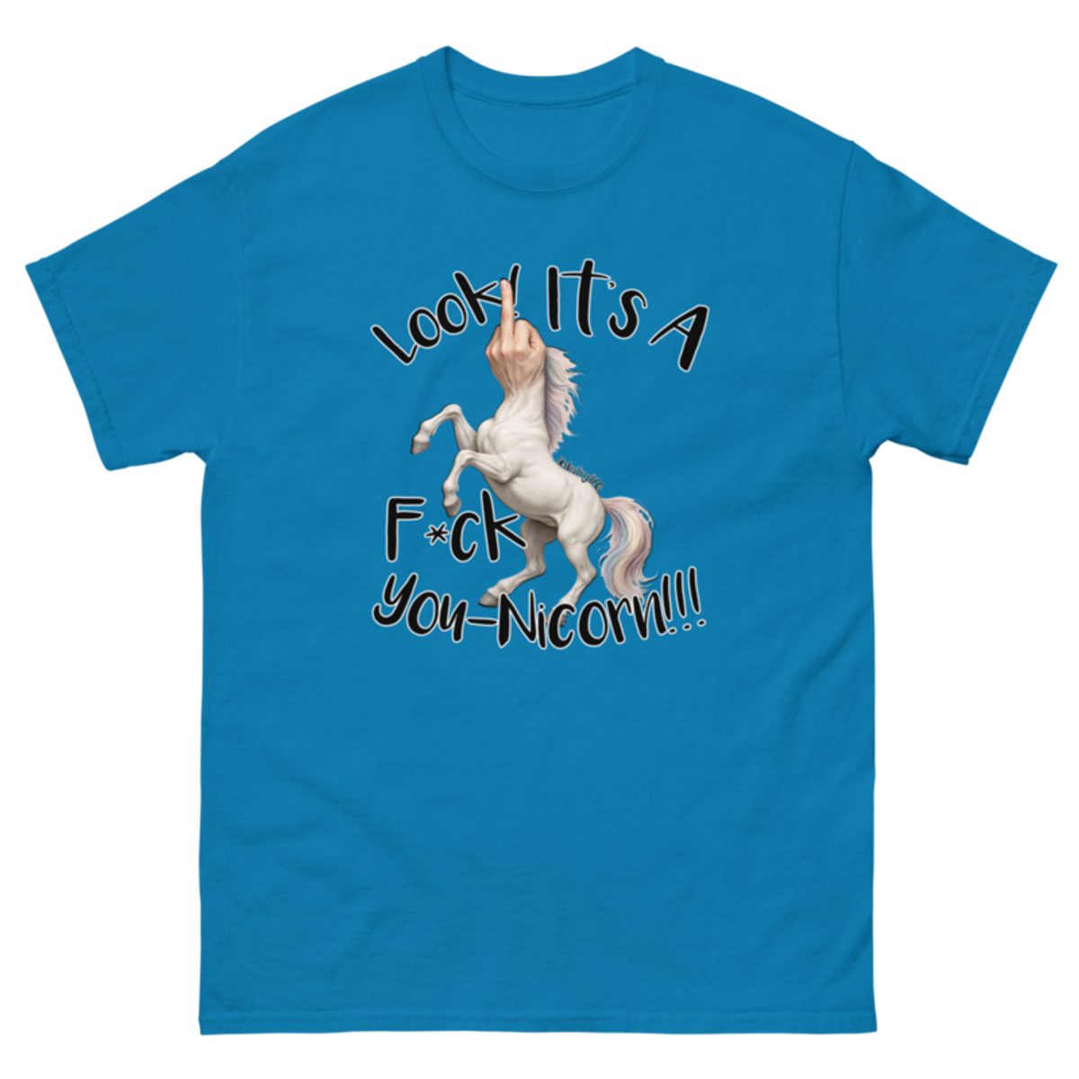 F•ck Unicorn – Unisex classic tee — sapphire