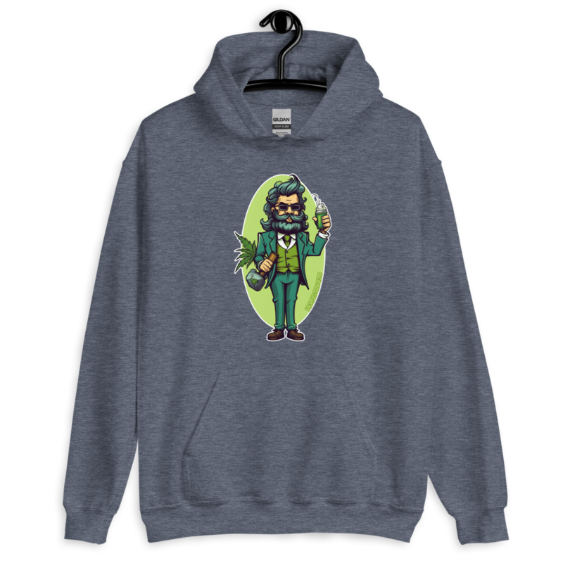 Weed Hipster – Unisex Hoodie — heather sport dark navy