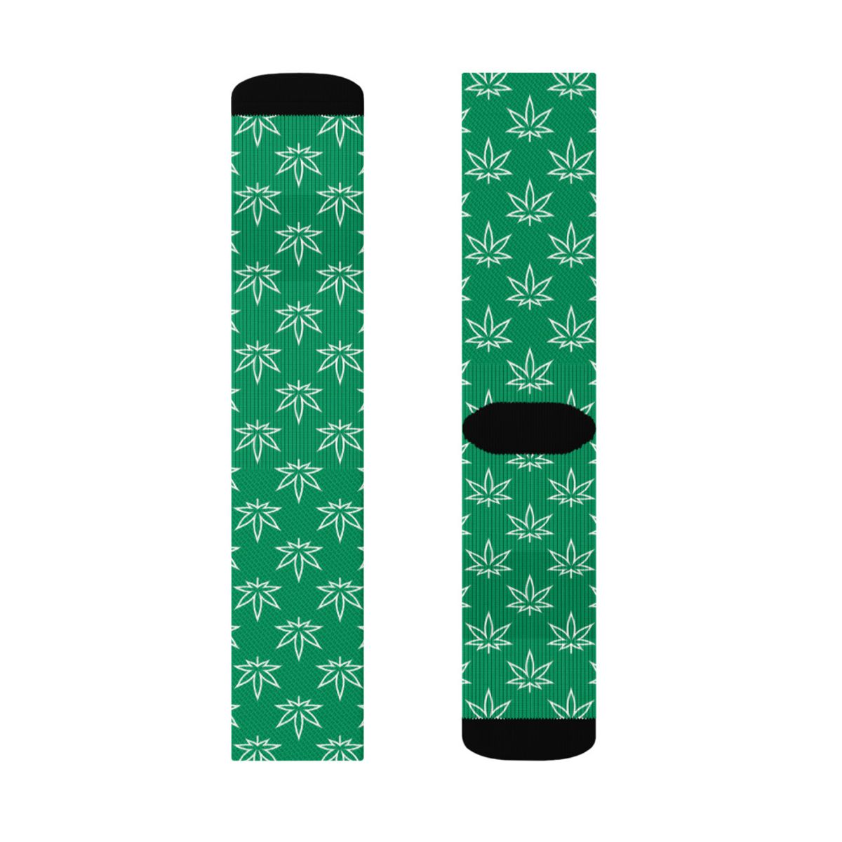 H420 Leaves – Crew socks — leg_front_right