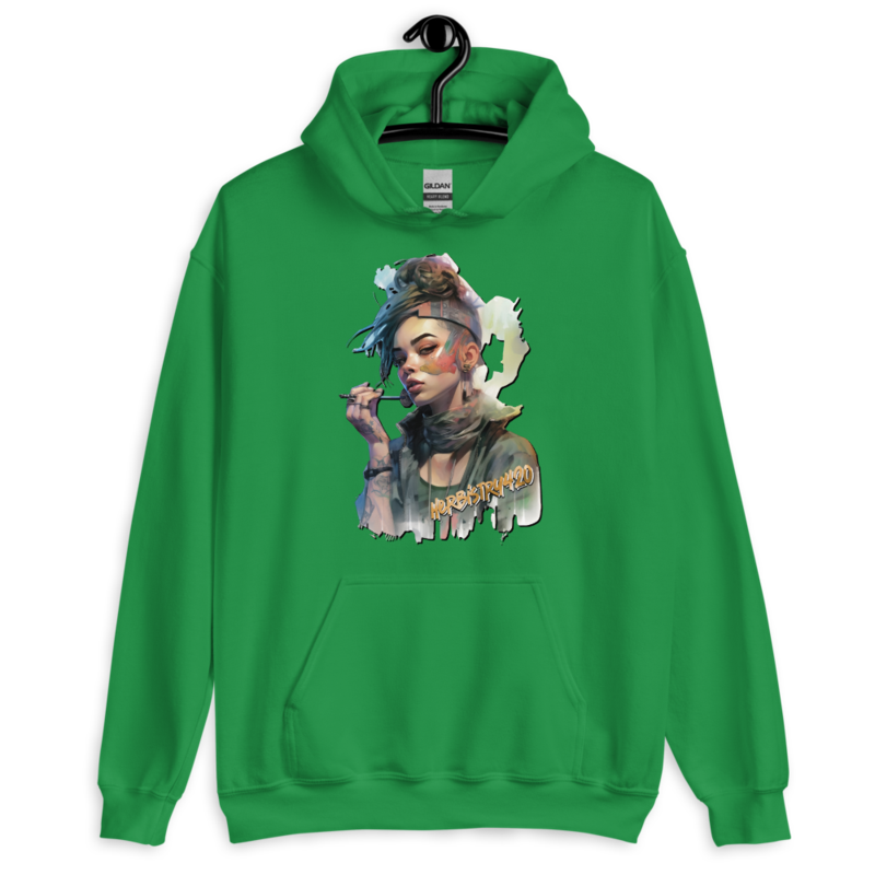 Steampunk Girl 2 – Unisex Hoodie — irish green