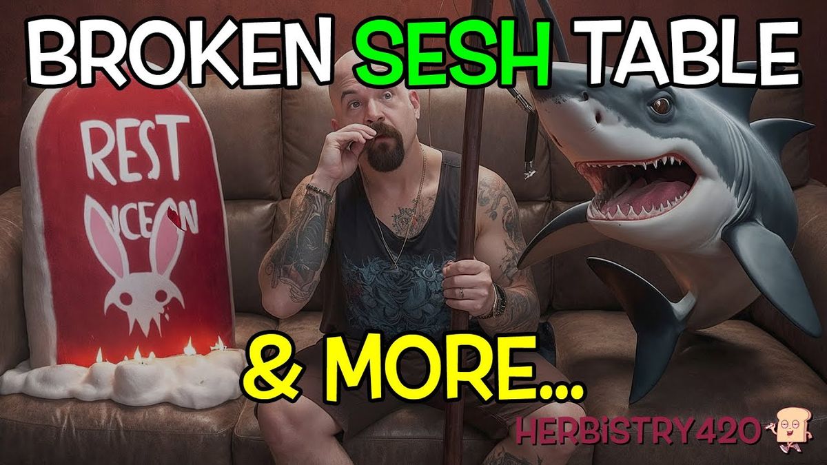 broken cannabis table