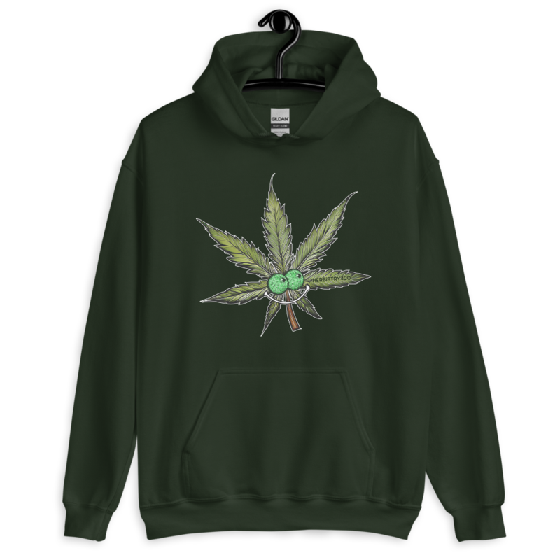 Happy Leaf – Unisex Hoodie — forest green