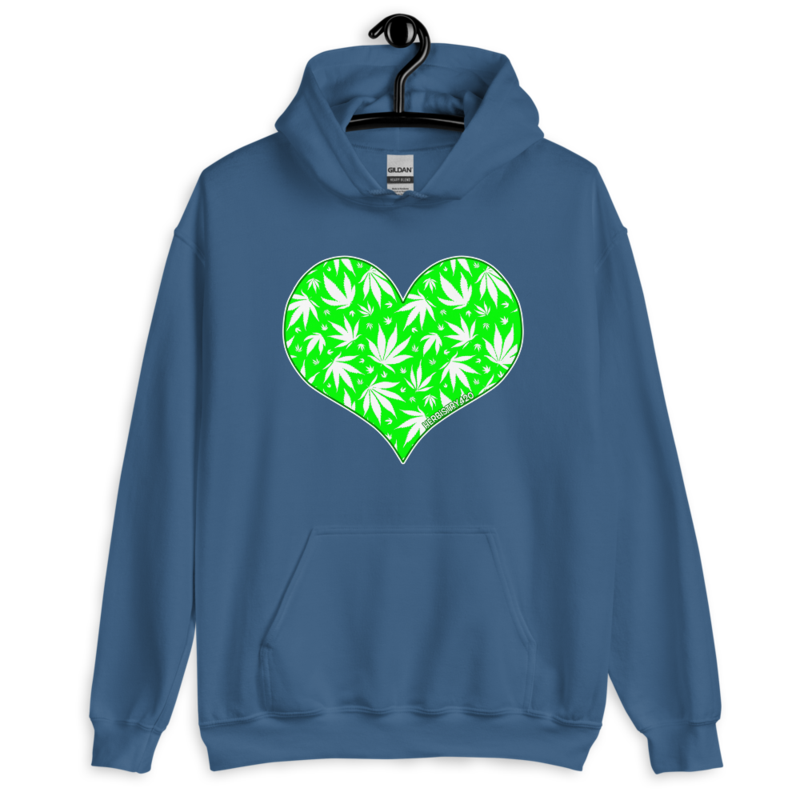 Love Weed – Unisex Hoodie — indigo blue