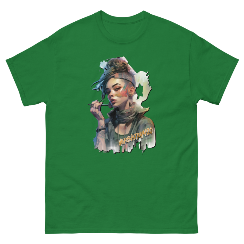 Steampunk Girl 2 – Unisex Classic Tee — turf green
