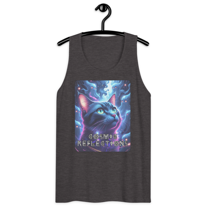 Cosmic Reflections – Men’s Premium Tank Top — charcoal heather