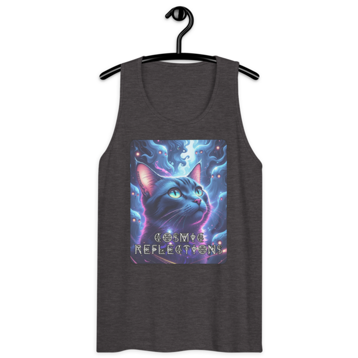 Cosmic Reflections – Men’s Premium Tank Top — charcoal heather