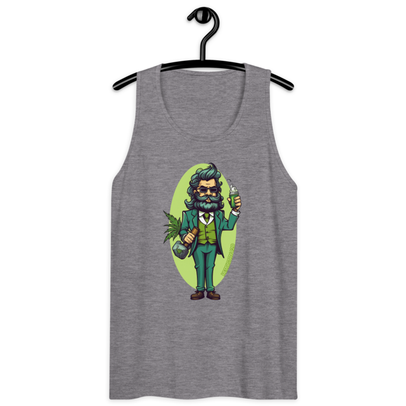 Weed Hipster – Men’s premium tank top — athletic heather