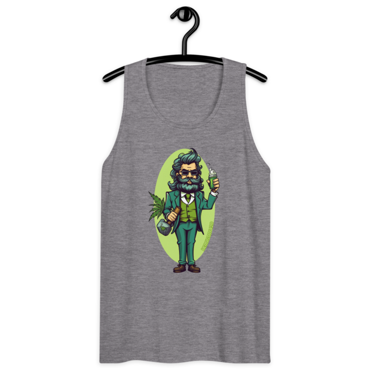 Weed Hipster – Men’s premium tank top — athletic heather